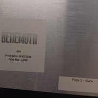 Behemoth #4 - Page 2  - Black - Comic Printer Plate - PRESSWORKS