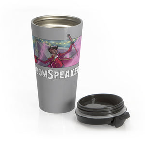 Doom Speaker (Design) - White Stainless Steel Travel Mug