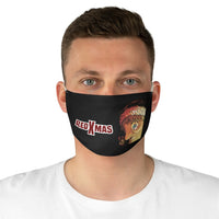 Red XMAS (Issue One Design) - Black Fabric Face Mask