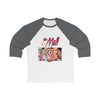 The Mall - Logo Design - Unisex 3\4 Sleeve Baseball Tee