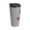 Rabid World (Head Design) - Grey Stainless Steel Travel Mug