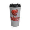 Rabid World (Head Design) - Grey Stainless Steel Travel Mug