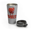 Rabid World (Head Design) - Grey Stainless Steel Travel Mug