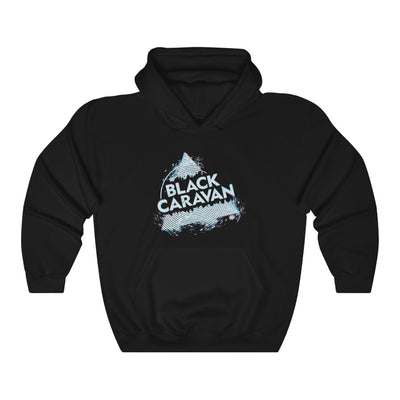 Black Caravan - White Logo - Unisex Heavy Blend™ Hooded Sweatshirt