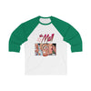 The Mall - Logo Design - Unisex 3\4 Sleeve Baseball Tee