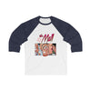 The Mall - Logo Design - Unisex 3\4 Sleeve Baseball Tee
