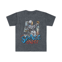 The Space Cadet - Neil and Astronaut Kneeling - Unisex Softstyle T-Shirt