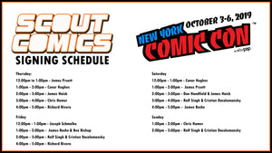 NYCC Scout Creators Signing Schedule!