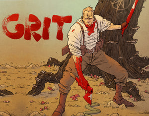 COMING THIS JULY FROM SCOUT COMICS. GRIT!