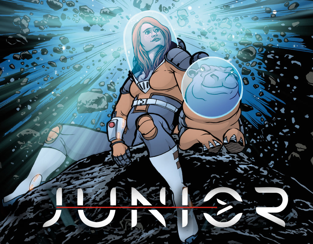 Join Young Space Marine, JUNIOR, And Her Alien, Hippo-Like Sidekick This Fall From SCOUT COMICS!