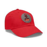 Blood Run Dad Hat with Leather Patch (Round)