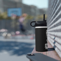 Trakovi - B&W Design - Stainless Steel Water Bottle, Standard Lid