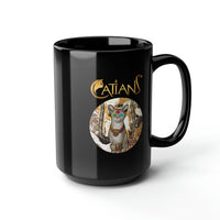 Catians The Great Cat (Bast) Black Mug, 15oz
