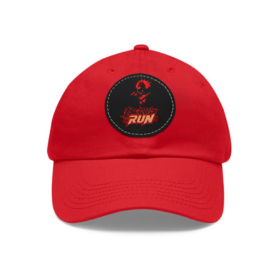 Blood Run Dad Hat with Leather Patch (Round)