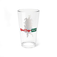 Road Trip to Hell Baphomet (art by Zoe Stanley; logo by Jacob Bascle) Pint Glass, 16oz