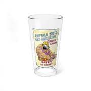 Barry the Hatchet Wrestling Poster from American Chop Suey Pint Glass, 16oz