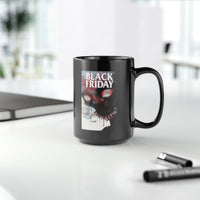 Black Friday Smiling Demon Black Mug, 15oz