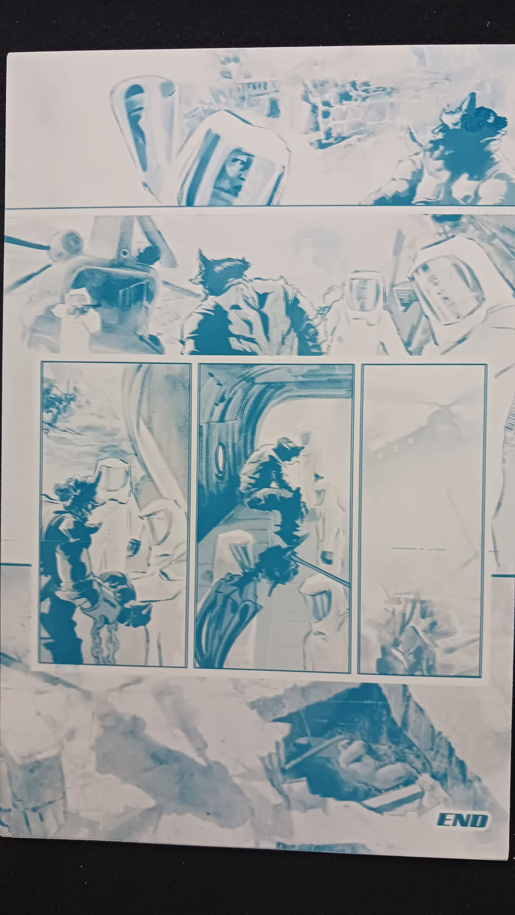 Behemoth #4 - Page 22  - PRESSWORKS - Comic Art - Printer Plate - Cyan