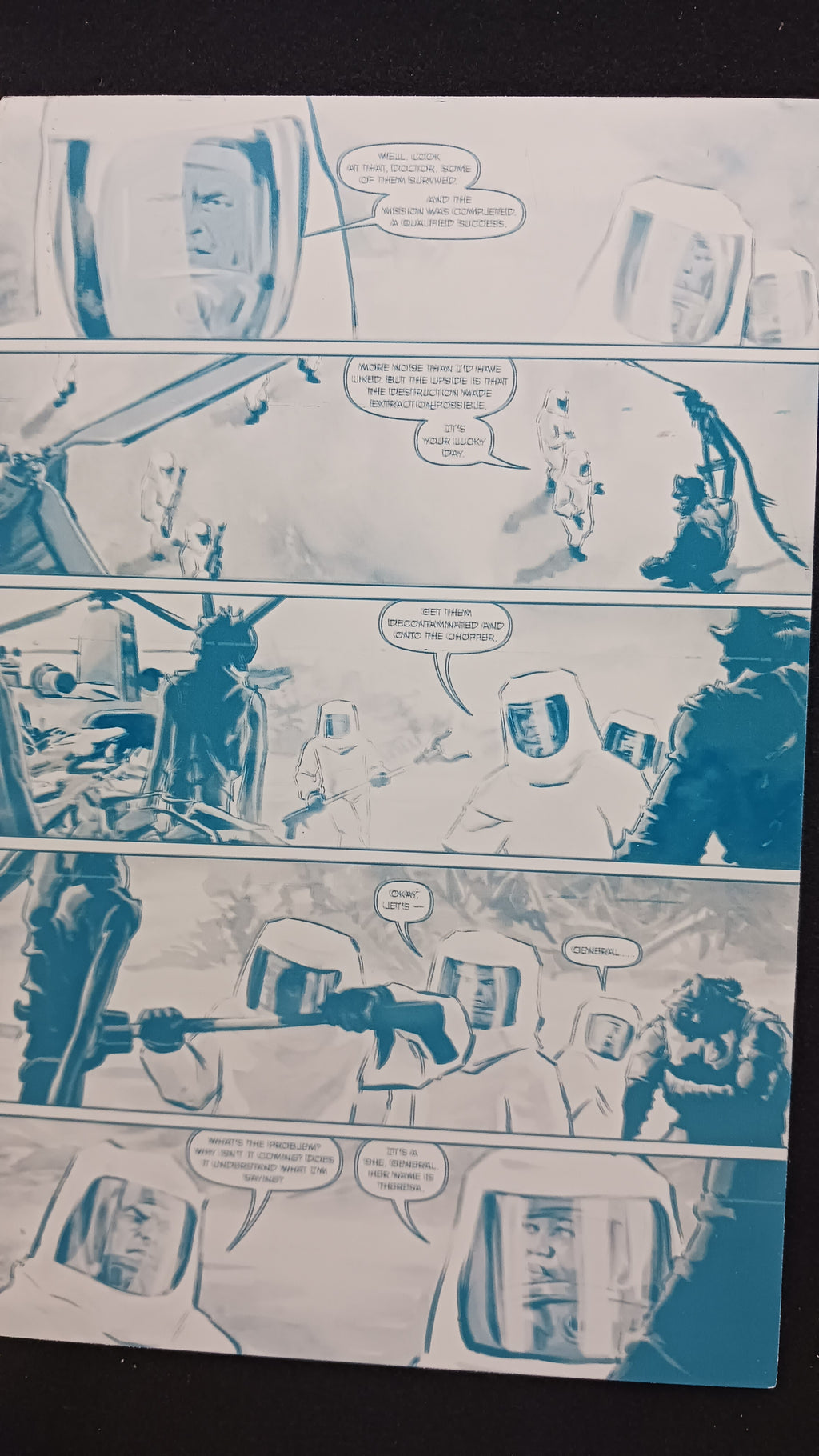 Behemoth #4 - Page 20  - PRESSWORKS - Comic Art - Printer Plate - Cyan
