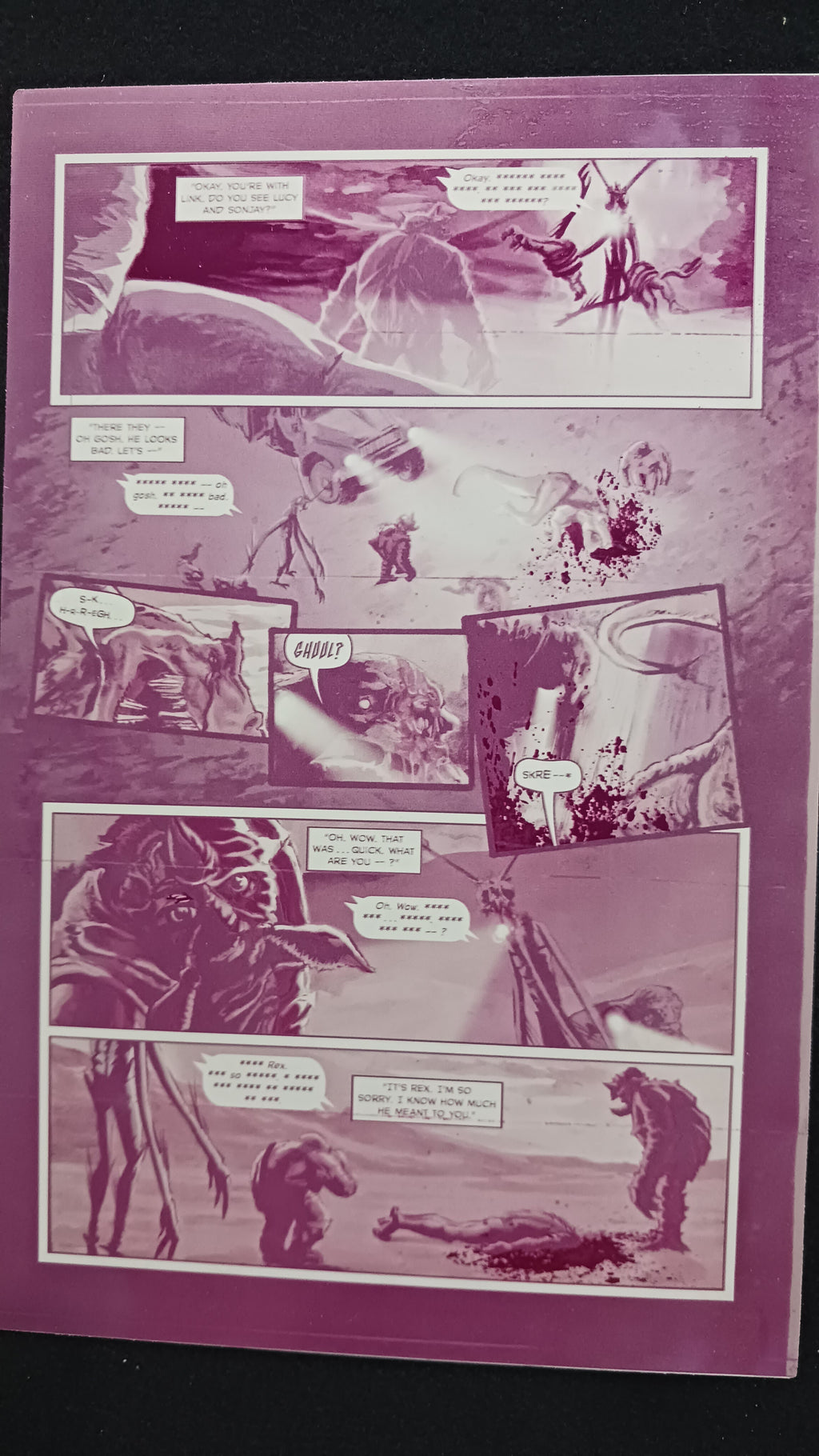 Behemoth #4 - Page 9  - PRESSWORKS - Comic Art - Printer Plate - Magenta