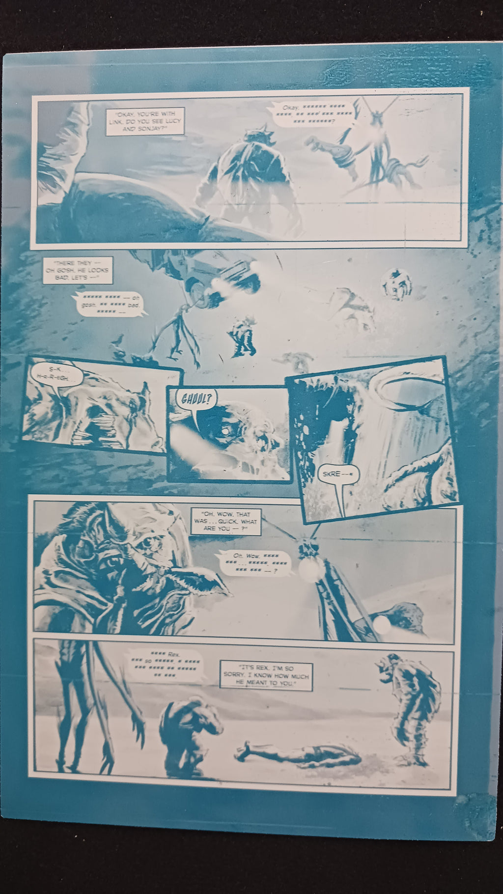 Behemoth #4 - Page 9  - PRESSWORKS - Comic Art - Printer Plate - Cyan