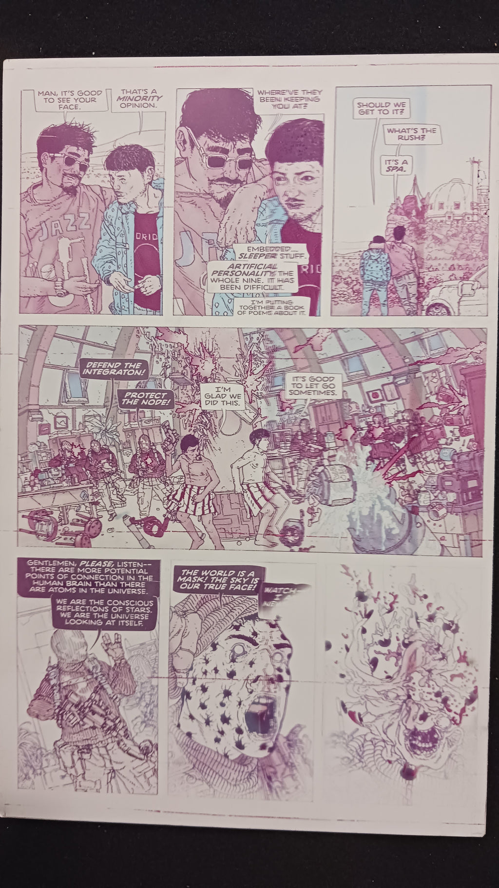 Agent of W.O.R.L.D.E #2 - Page 2 - PRESSWORKS - Comic Art -  Printer Plate - Magenta