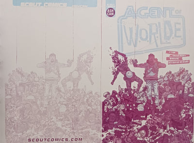 Agent of W.O.R.L.D.E Ashcan Preview - Cover - Magenta - Comic Printer Plate - PRESSWORKS - Filya Bratukhin