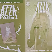Azza The Barbed - Ashcan Preview - Cover - Yellow - Comic Printer Plate - PRESSWORKS - Rio Burton