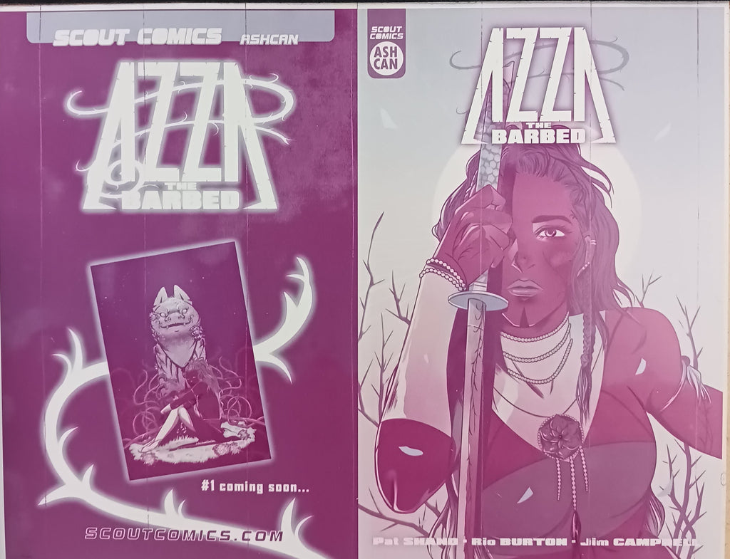 Azza The Barbed - Ashcan Preview - Cover - Magenta - Printer Plate - PRESSWORKS - Comic Art - Rio Burton