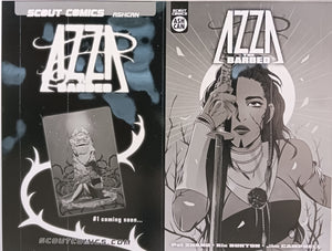 Azza The Barbed - Ashcan Preview -  Cover - Yellow - Comic Printer Plate - PRESSWORKS - Rio Burton