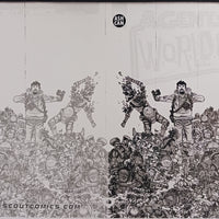 Agent of W.O.R.L.D.E Ashcan Preview - Cover - Black - Comic Printer Plate - PRESSWORKS - Filya Bratukhin