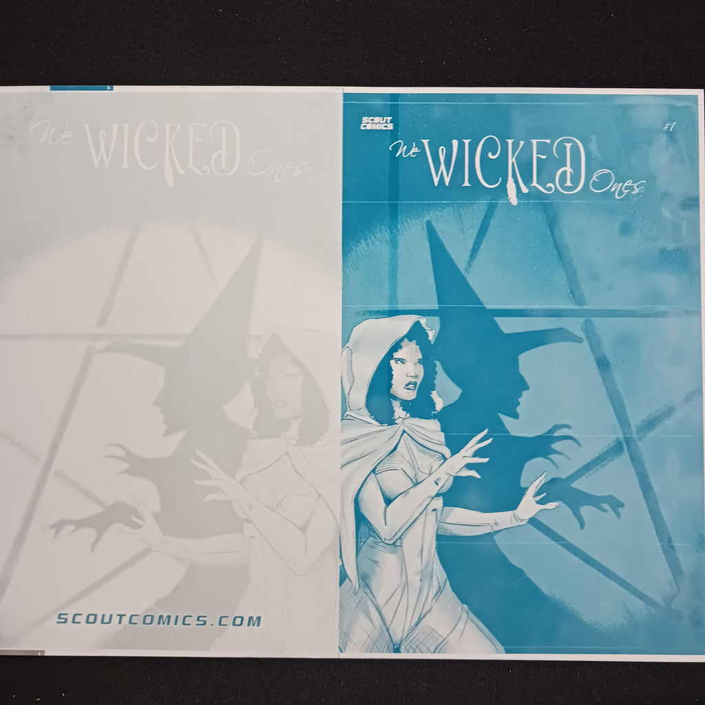 We Wicked Ones #1 - Framed Cover - Cyan - Printer Plate - PRESSWORKS - Comic Art