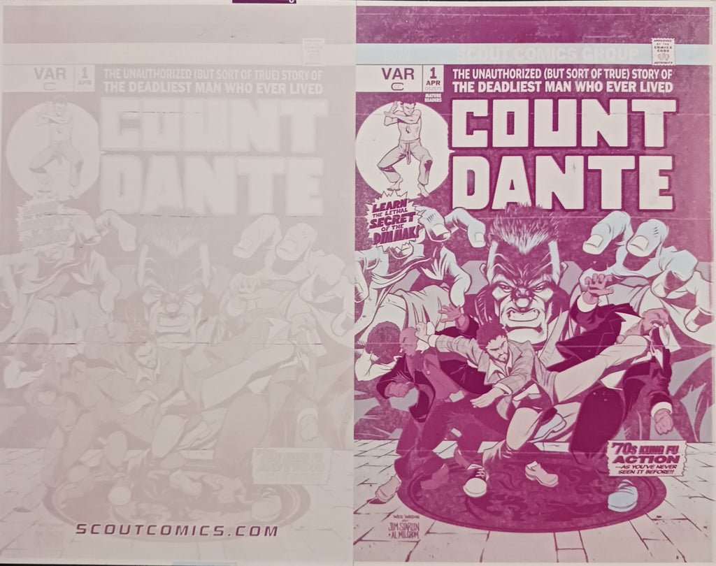 Count Dante #1 -  Webstore Exclusive Framed Cover - Marvel Homage - Magenta - Printer Plate - PRESSWORKS - Comic Art