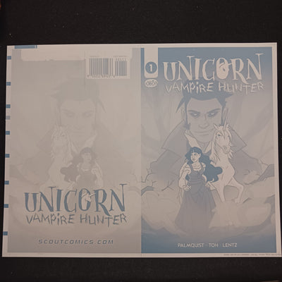 Unicorn Vampire Hunter #1 -  Cover - Cyan - Comic Printer Plate - PRESSWORKS