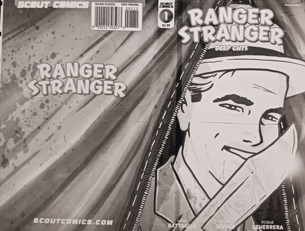 Ranger Stranger Deep Cuts #1 - Cover - Black - Comic Printer Plate - PRESSWORKS -  Tyler Jensen
