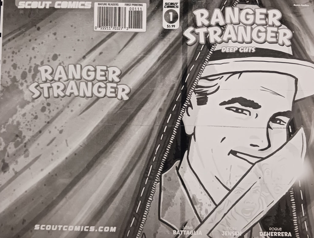 Ranger Stranger Deep Cuts #1 -Cover - Black - Comic Printer Plate - PRESSWORKS -  Tyler Jensen