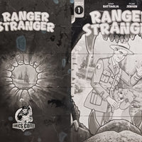 Ranger Stranger #1 - Comics On Coffee Variant - Cover - Black - Comic Printer Plate - PRESSWORKS - Tyler Jensen