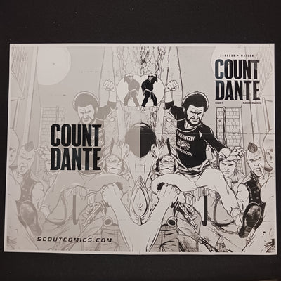 Count Dante #1 -  Webstore Exclusive - Cover - Black - Comic Printer Plate - PRESSWORKS - Wes Watson