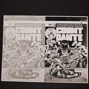 Count Dante #1 -  Webstore Exclusive - Marvel Homage -  Cover - Black - Comic Printer Plate - PRESSWORKS - Wes Watson
