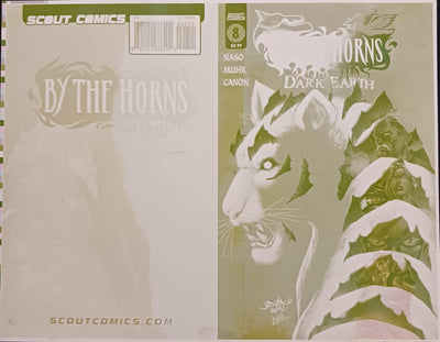 By The Horns: Dark Earth #8 - Cover Plate - Yellow - Printer Plate - PRESSWORKS - Comic Art - Jason Muhr