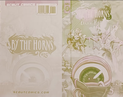 By The Horns: Dark Earth #7 - Cover Plate - Yellow - Printer Plate - PRESSWORKS - Comic Art - Jason Muhr