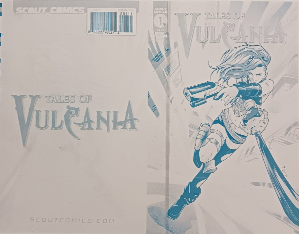 Tales of Vulcania #1 - Cover A Plate - Cyan - Printer Plate - PRESSWORKS - Comic Art - Matteo Leoni