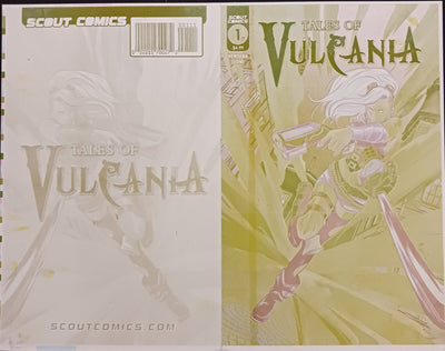 Tales of Vulcania #1 -  Cover - Yellow - Comic Printer Plate - PRESSWORKS - Matteo Leoni