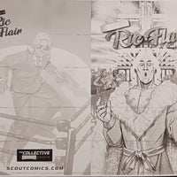 Codename Ric Flair: Magic Eightball #1 - Variant -  Cover - Black - Comic Printer Plate - PRESSWORKS - Baggs Brothers
