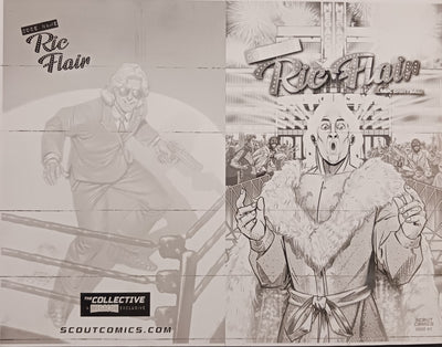 Codename Ric Flair: Magic Eightball #1 - Variant -  Cover - Black - Comic Printer Plate - PRESSWORKS - Baggs Brothers