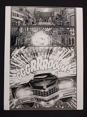 Night of the Cadillacs Magazine - Page 33  - PRESSWORKS - Comic Art - Printer Plate - Black