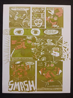 Thud Double Vision  Magazine - Page 14 - PRESSWORKS - Comic Art - Printer Plate - Yellow