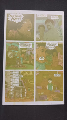 Agent of W.O.R.L.D.E #2 - Page 18 - PRESSWORKS - Comic Art -  Printer Plate - Yellow