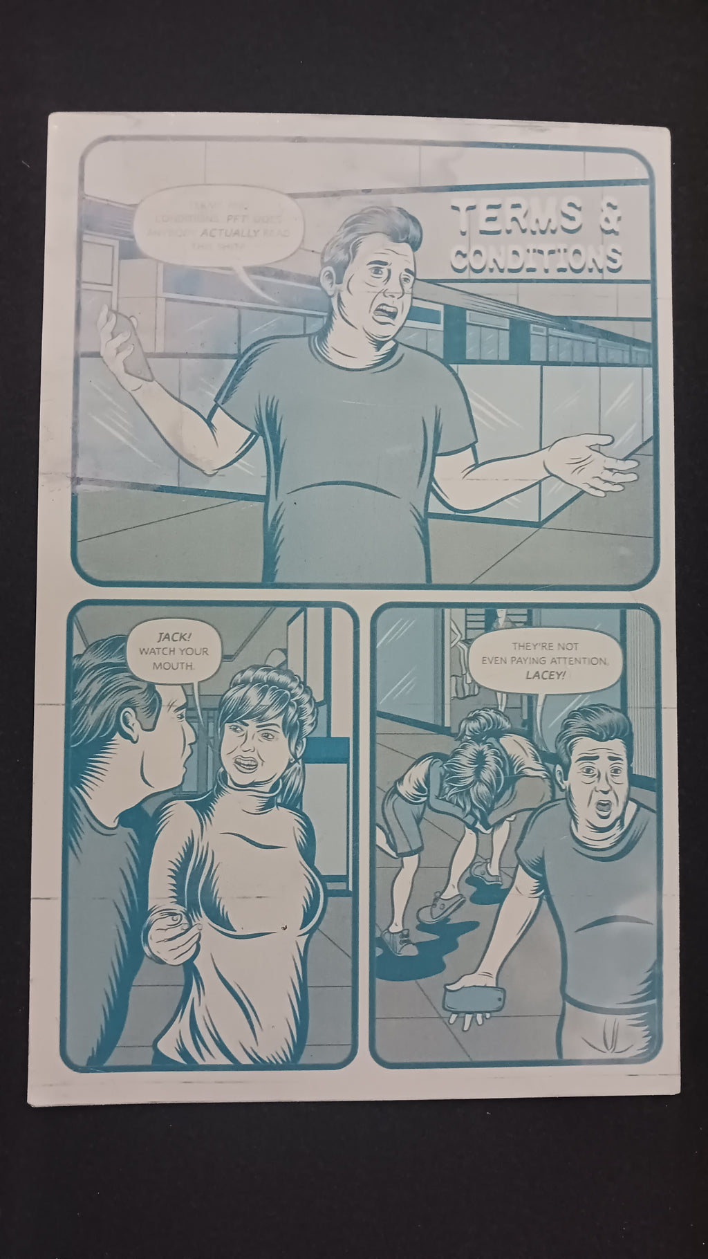 Pulp Bytes #1 - Page 14 - Cyan - Comic Printer Plate - PRESSWORKS