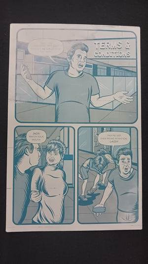 Pulp Bytes #1 - Page 14 - Cyan - Comic Printer Plate - PRESSWORKS